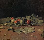 Ilia Efimovich Repin Apple still life and leaves USA oil painting reproduction